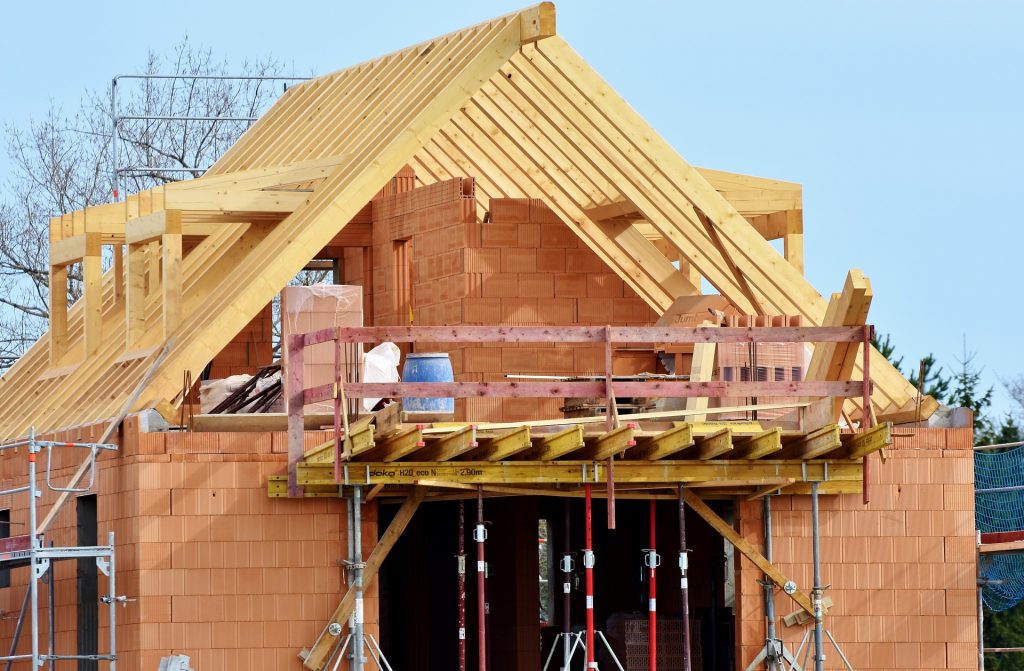 Chantier de construction d'une maison individuelle